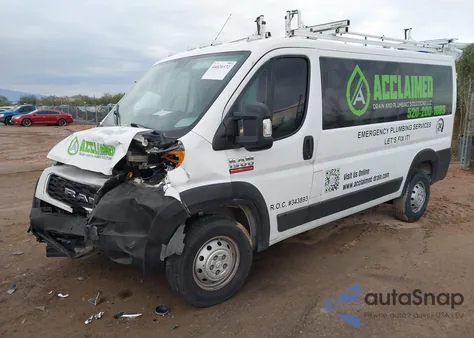 2019 Ram Promaster 1500 Low Roof 136 Wb from USA, damaged, VIN 3C6TRVAG2KE532654